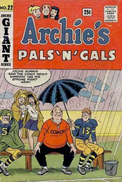 Archie's Pals 'n Gals 22 - Football Game - Coach Kleats - Raining - Betty - Veronica