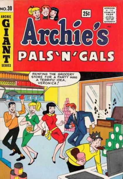 Archie's Pals 'n Gals 30 - Betty U0026 Veronica - Reggie - Jughead - Grocery Store - Party
