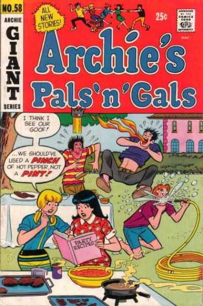 Archie's Pals 'n Gals 58 - Goof - Pinch - Party Recipes - Hot Pepper - Hose