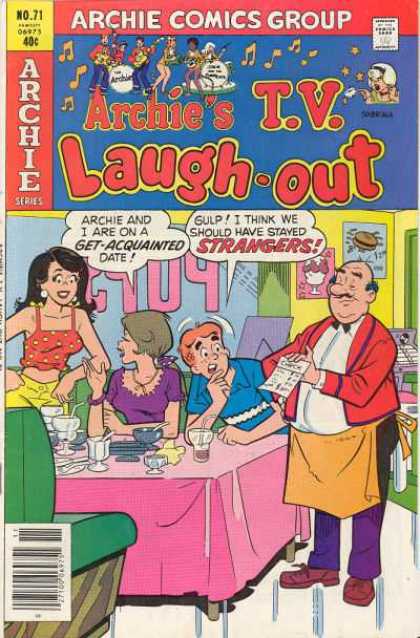 Archie's TV Laugh-Out 71 - Archie - Humor - Teenagers - Food - Tv