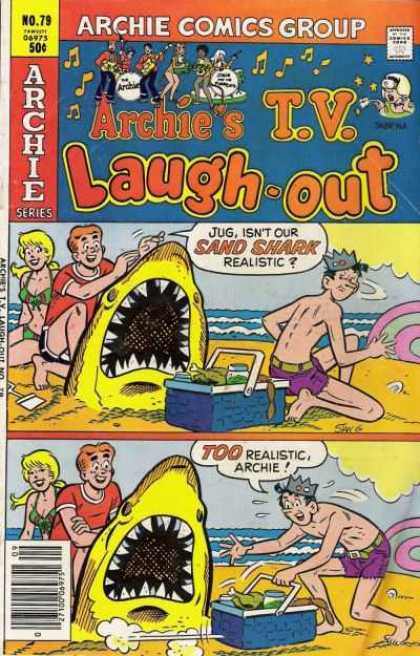 Archie's TV Laugh-Out 79 - Beach - Shark - Picnic Basket - Ocean - Beach Umbrella - Stan Goldberg
