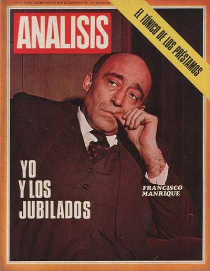 Argentinian Magazines - Revista Análisis 1970 Francisco Manrique