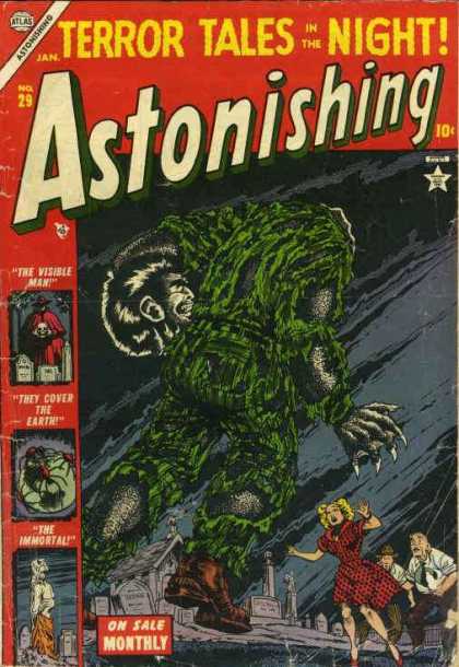 Astonishing 29 - Terror Tales In The Night - Green Monster - Decaptitated Head - 1950s - No 29