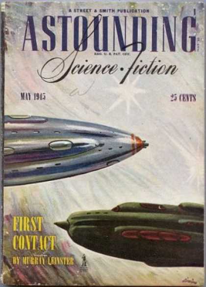 Astounding Stories 174 - First Contact - May 1945 - Space Craft - Stars - Wind
