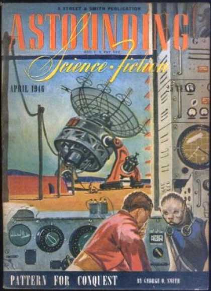 Astounding Stories 185 - Pattern For Conquest - Street U0026 Smith Publication - April 1946 - Science Fiction - Satellite Dish