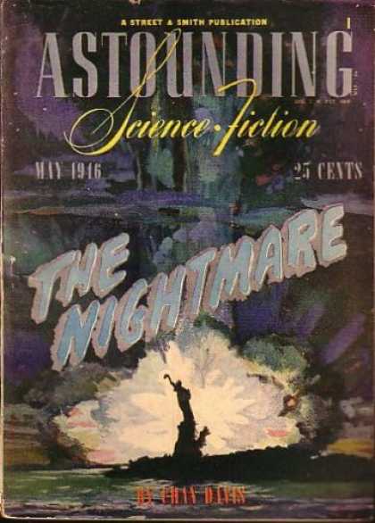 Astounding Stories 186 - Explosion - Bomb - Statue Of Liberty - Disaster - Chaos