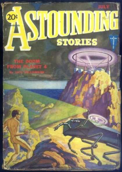 Astounding Stories 19 - The Doom From Planet 4 - July - Planet - Space - Space Craft