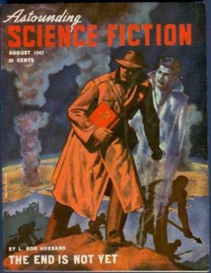 Astounding Stories 201 - Ghost - Trenchcoat - August 1947 - Hubbard - The End Is Not Yet