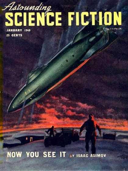 Astounding Stories 206 - January 1940 - 25 Cents - Spaceship - Now You See It - Asimov
