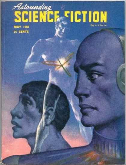 Astounding Stories 210 - May - Headphones - Three Men - Invisible Man - Atom