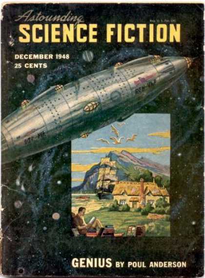 Astounding Stories 217 - December 1948 - Spaceship - Genius - Ship - Birds