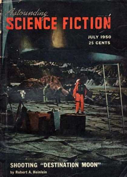 Astounding Stories 236 - July 1950 - Shooting Destination Moon - Astronaut - Space Ship - Men On Moon