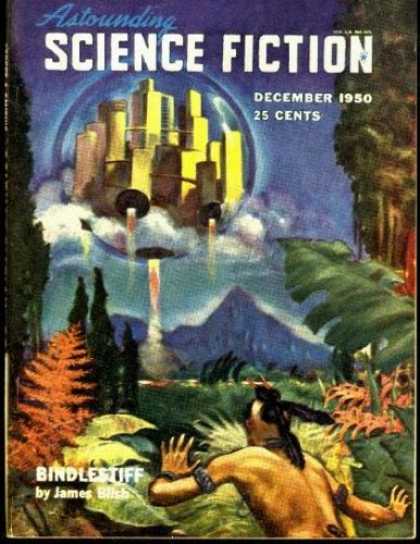 Astounding Stories 241 - Bindlesuff - December 1950 - Tropical Forest - Native - Space Craft