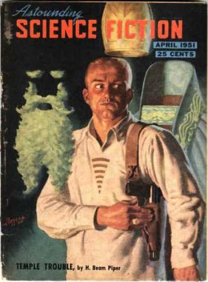 Astounding Stories 245 - April 1951 - Disembodied Beard - Temple Trouble - Piper - Headless