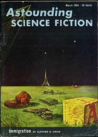 Astounding Stories 280 - March 1954 - Immigration - Clifford D Simark - Football - Space Ship
