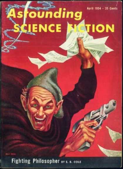 Astounding Stories 281 - Gun - Fighting Philosopher - April 1954 - Mad Man - Papers