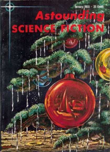 Astounding Stories 290 - January 1955 - Christmas Tree - Bulbs - Space - Planet