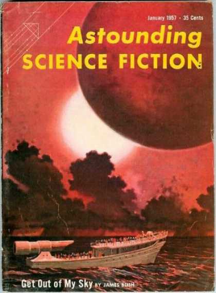 Astounding Stories 314 - Boat - Planet - Clouds - Ship - Telescope