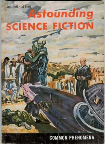 Astounding Stories 334 - September 1958 - Common Phenomena - Humanoids - Space Craft - Town