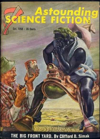 Astounding Stories 335 - Saddle - Pipe - The Big Front Yard - October 1958 - Planet