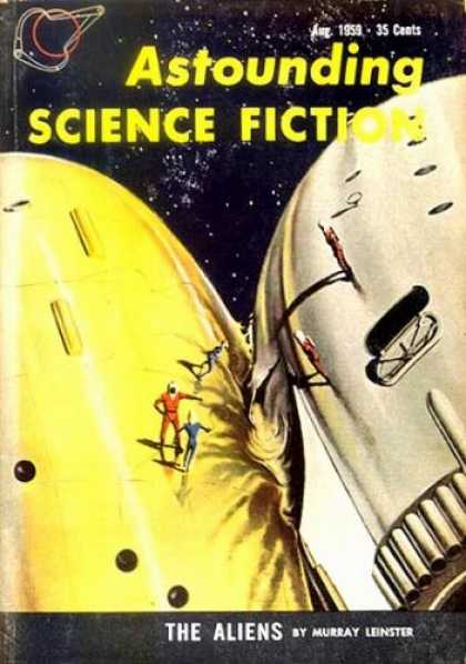 Astounding Stories 345 - August 1959 - Astronaut - Deep Space - Collision - Investigation
