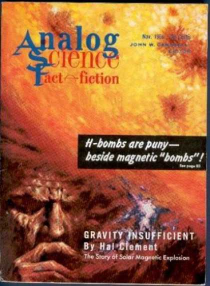 Astounding Stories 372 - Clement - Gravity Insufficient - November 1964 - H-bombs - Orange Cover