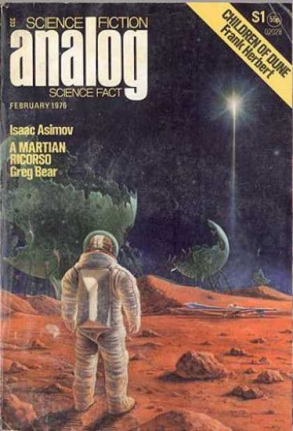 Astounding Stories 543 - February 1976 - Planet - Red Rubble - Astronaut - Star