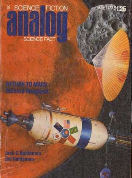 Astounding Stories 558 - Return To Mars - May 1971 - Orange Planet - Fan - Space Capsule