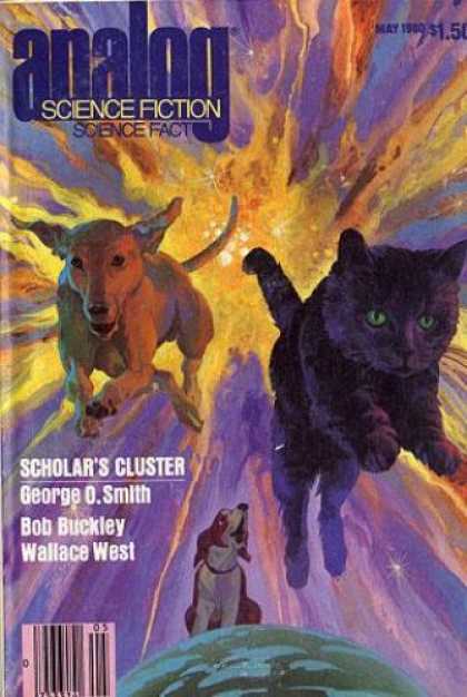 Astounding Stories 594 - Cat And Dog - May 1980 - Explosive Color - Scholars Cluster - Smith