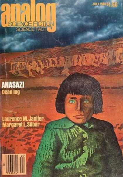 Astounding Stories 596 - July 1985 - Anasazi - Red Canyon - Dark Clouds - Boy