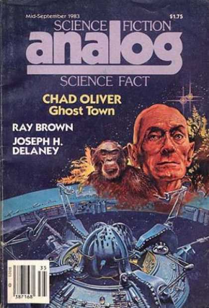 Astounding Stories 637 - Mid-september 1983 - Ghost Town - Ray Brown - Joseph H Delaney - Monkey