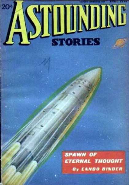 Astounding Stories 65 - Spawn Of Eternal Thought - April 1938 - Shuttle - Planet - Launch