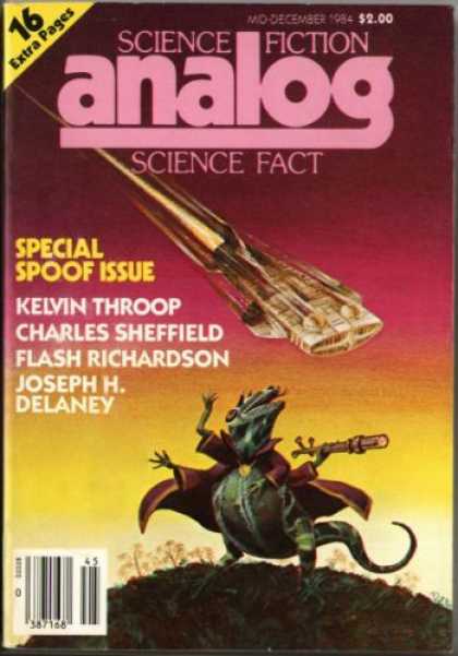Astounding Stories 653 - Spoof Issue - Throop - Mid-december 1984 - Magenta Cover - Lizard
