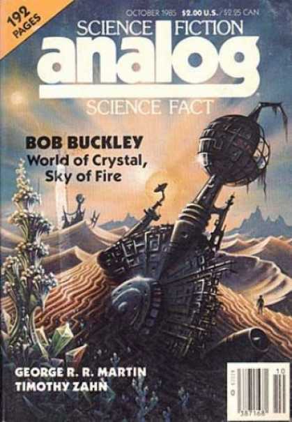 Astounding Stories 663 - World Of Crystal Sky Of Fire - October 1985 - Space Craft - Planet - Canyons