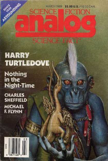 Astounding Stories 708 - March 1989 - Nothing In The Night-time - Monkey - Creatures - Elephant