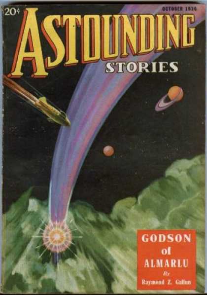 Astounding Stories 71 - Godson Of Almarlu - October 1936 - Shuttle - Planet - Rings