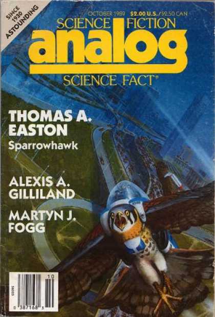 Astounding Stories 715 - Sparrowhawk - October 1989 - Bird - Space - Space Craft