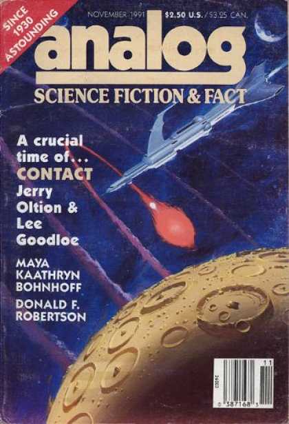 Astounding Stories 742 - November 1991 - Contact - Jerry Oltion - Lee Goodloe - Donald F Robertson