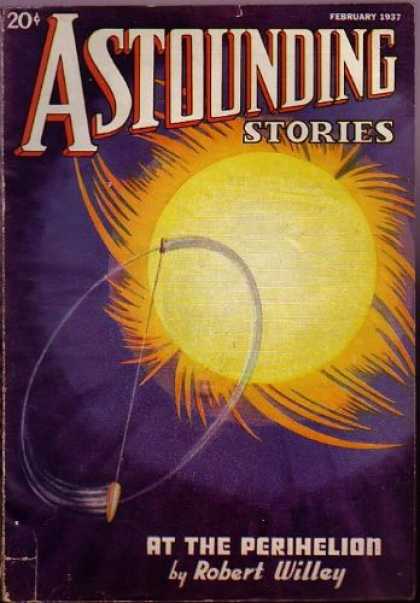 Astounding Stories 75 - Sun - Flare - Sphere - Ship - Space