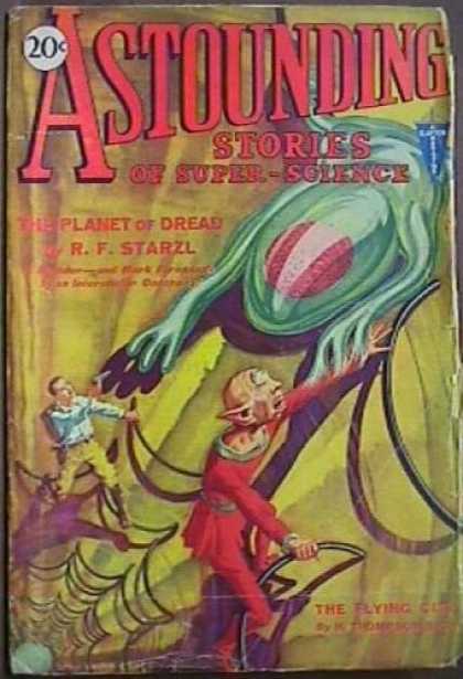 Astounding Stories 8 - The Planet Of Dread - Alien - Creatures - Spiderweb - Cave