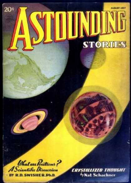Astounding Stories 81 - Earth - Moon - Space - Author Nat Schachner - Article Chrystallized Thought