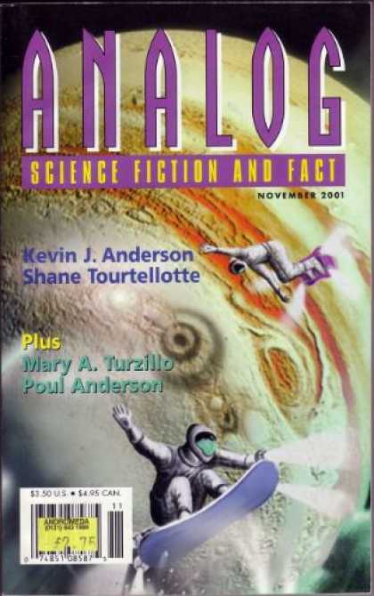 Astounding Stories 862 - November 2001 - Kevin Anderson - Planet Surface - Poul Anderson - Purple Lettering