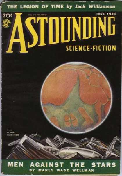 Astounding Stories 91 - June 1938 - Men Against The Stars - Space - Planet - Metal