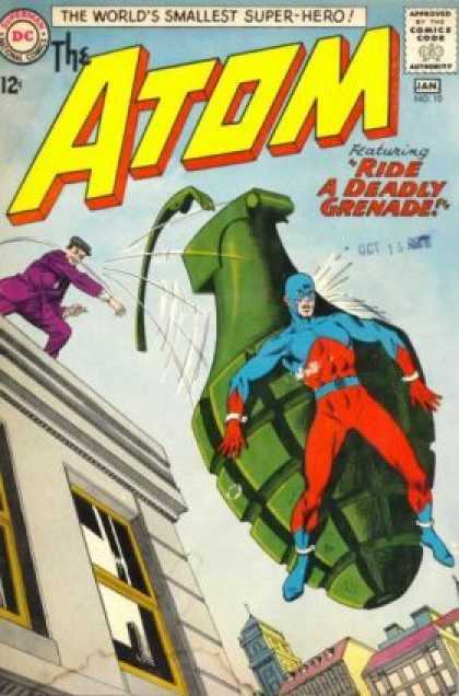 Atom 10 - Worlds Smallest Super-hero - The Atom - Deadly Grenade - Man In Purple Suit - 12 Cents - Murphy Anderson