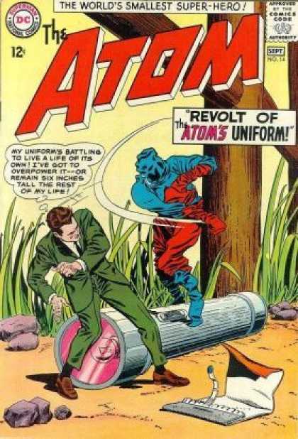 Atom 14 - The Worlds Smallest Super-hero - Fighting - Stones - Torch Lite - My Uniforms Batting To Live A Life Of Its Own - Murphy Anderson