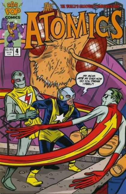 Atomics 4 - Pop Comics - Fly - Red Eyes - Costumes - Superhero - Mike Allred