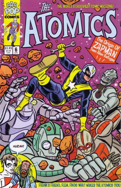 Atomics 6 - Aaa Pop Comics - Zapman - Huzah - Robot - Superhero - Mike Allred