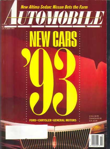 Automobile - October 1992