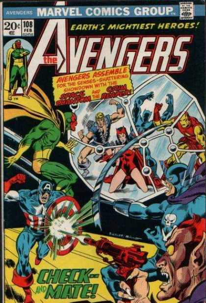Avengers 108 - Earths Mightiest Heroes - Space Phantom - Grim Reaper - Check-mate - Captain America - Joe Sinnott, Richard Buckler