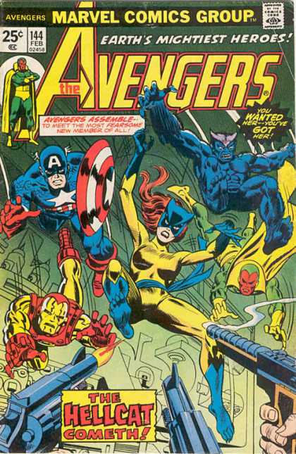Avengers 144 - Marvel - Feb - Assemble - Captain America - Hellcat